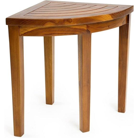 Corner Wood Bath Spa Shower Stool Table Bench Shelf Storage Fully Assembled