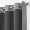 thumbnail image 5 of Eclipse Welwick Magnitech 100% Blackout Curtain, Grommet Window Curtain Panel, Seamless Magnetic Closure, 84 in long x 40 in wide, (1 Panel), Light Grey, 5 of 13