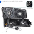 thumbnail image 4 of Spec-D Tuning Black Headlights w/ LED Light Bar Compatible with 2003-2007 Chevy Silverado 1500 2500 2002-2006 Avalanche, Left + Right Pair Headlamps Assembly, 4 of 6