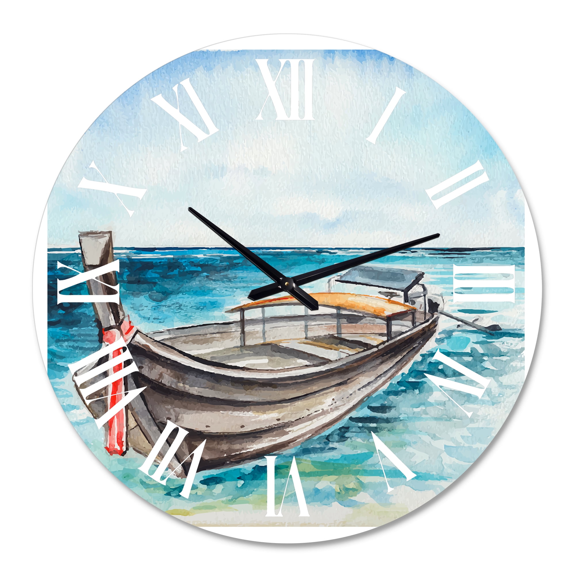 Designart 1 in Coastal Wall Clock