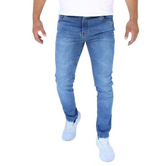 Pantalón de mezclilla stretch John Silver Corte skinny Color azul claro