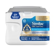 Similac 360 Total Care Baby Formula Powder with 5 HMO Prebiotics, 20.6 oz Tub