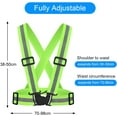 thumbnail image 6 of Highlight Reflective Straps Night Work Security Running Cycling Safety Reflective Adjustable Vest High Visibility Reflective (6 Pcs), 6 of 7