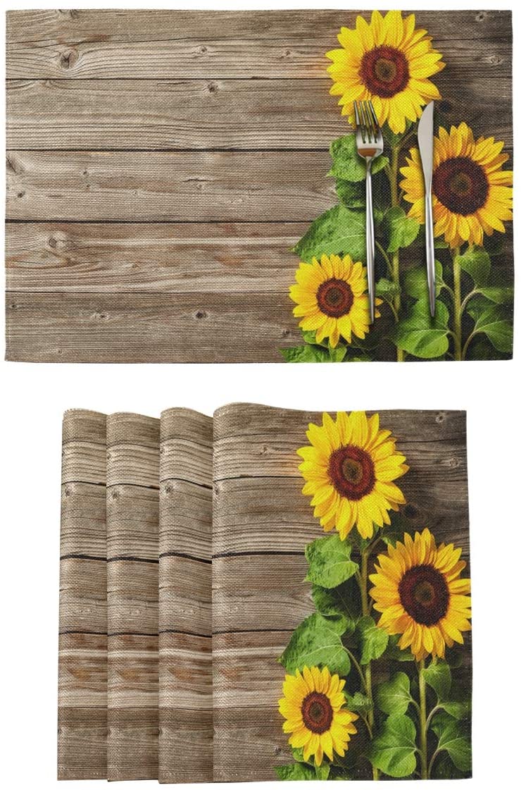 Bird Spring Flowers Placemats HeatResistant Placemats Stain Resistant