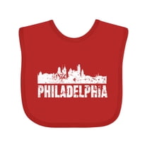 Inktastic Philadelphia Skyline Grunge Boys or Girls Baby Bib