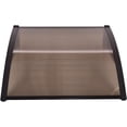 thumbnail image 4 of PetFurnishn  40"x40" Window Awning, Modern Polycarbonate Front Door Canopy, Window Door Cover for Rain Snow Sunlight Protection,Patio Window Hollow Sheet for Doors and Windows (Brown with Black Edge), 4 of 10