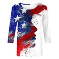 thumbnail image 5 of Fourth of July Party Supplies,Add To My Order Today,Cadancy Plus Size Tops for Women Dressy White,Work Clothes 2025 Professional Blouses Casual,Tshirt 'S Graphics,De Mujer Para,Multicolor S, 5 of 5