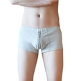 thumbnail image 4 of FhsagQ Underwear Men's Underwear Bikini Pouch Underpants Mens Low Rise Briefs Ice Thread Underpants Fashion Ride up Underwear Pant Men Underwear Cotton 4 Super Fit Grey XXL, 4 of 6