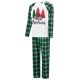 thumbnail image 5 of Pijama navideño a juego: camisa de manga larga con estampado de árbol de Navidad y pantalón a cuadros elástico. Ropa de estar por casa suave., 5 of 9