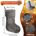 thumbnail image 3 of Beautynvta Christmas Stockings, 17.7'' Gray Large Velvet Snowflake Christmas Stockings Holiday Candy Gift Bag, Personalized Xmas Stockings for Fireplace Family Christmas Decorations, 3 of 9