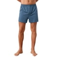 thumbnail image 4 of INSPIRE CHIC Men's Comfortable Breathable Cotton Mid-Waisted Striped Boxer Shorts 28 Blue, 4 of 5