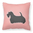 thumbnail image 2 of Carolines Treasures BB3869PW1818 Scottish Terrier Checkerboard Green Fabric Decorative Pillow, 2 of 5