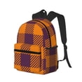 thumbnail image 2 of Vsdgher Fall Buffalo Plaid Print Unisex Large Capacity Bookbag Schoolbag Casual Daypack for High School/College/Teens/Travel/Work, 2 of 8
