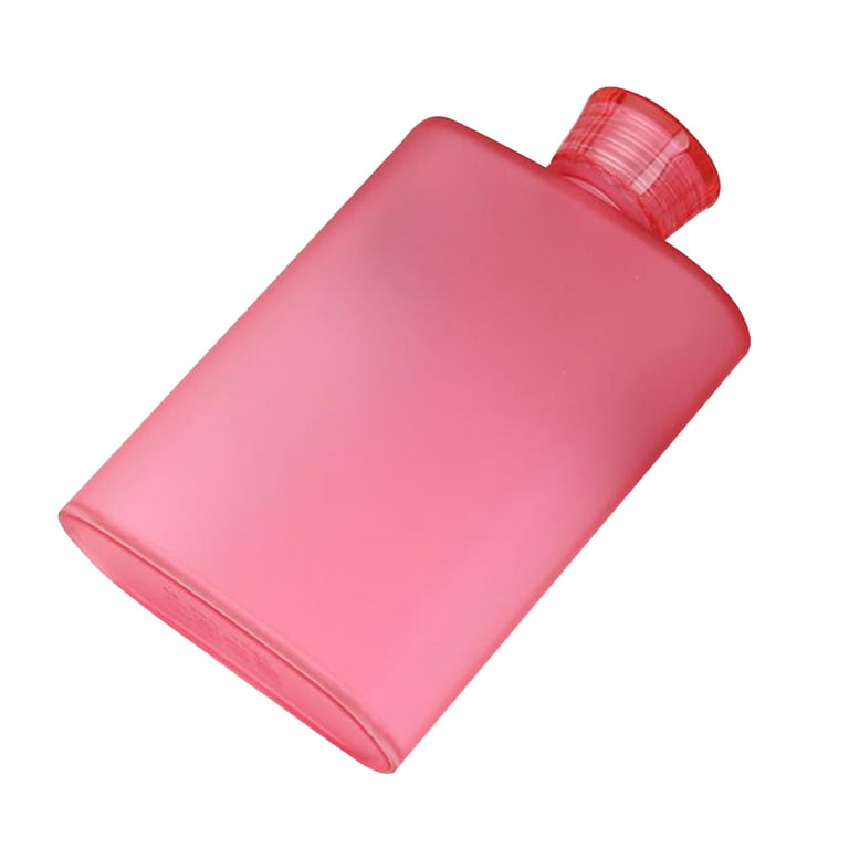 Water Bottle, Reusable Water Bottles - Small , Refillable Flat Memo  Rectangle Pocket Drinking Bottle, Slim , 400ml - Red