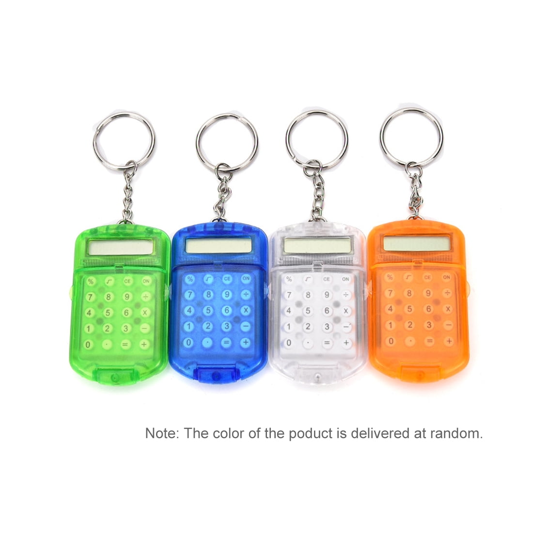 Portable Mini Calculators Key Chain 8 Digits School Student Calculating Tools 
