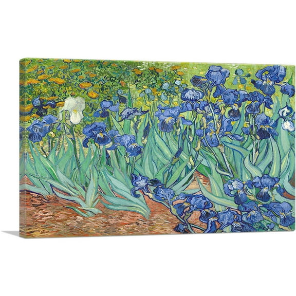 ARTCANVAS Irises 1889 Canvas Art Print by Vincent Van Gogh - Size: 26" x 18" (0.75" Deep)