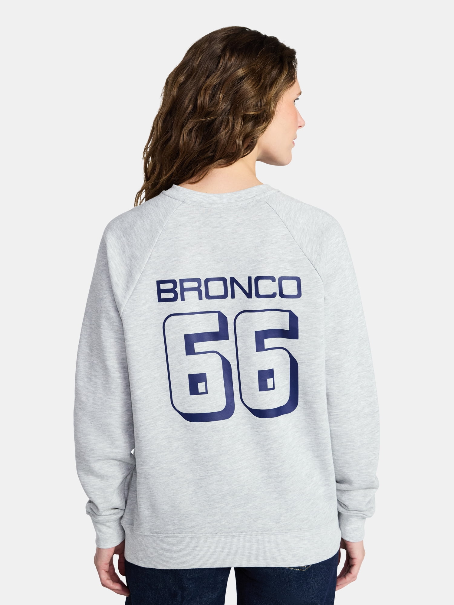 Ford Bronco Women's Front Back Graphic Sweatshirt with Long Sleeves, Sizes XXS-XXL
