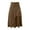 Coffee, variant on Dpytoraw Women's Satin High Waist Hidden Elasticized Waistband Flared Casual A Line Midi Skirt