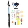 thumbnail image 1 of Caña de pescar telescópica portátil ultraligera de nailon para principiantes de 1,8 m con carrete y kit de accesorios. Carrete de pesca de plástico., 1 of 13