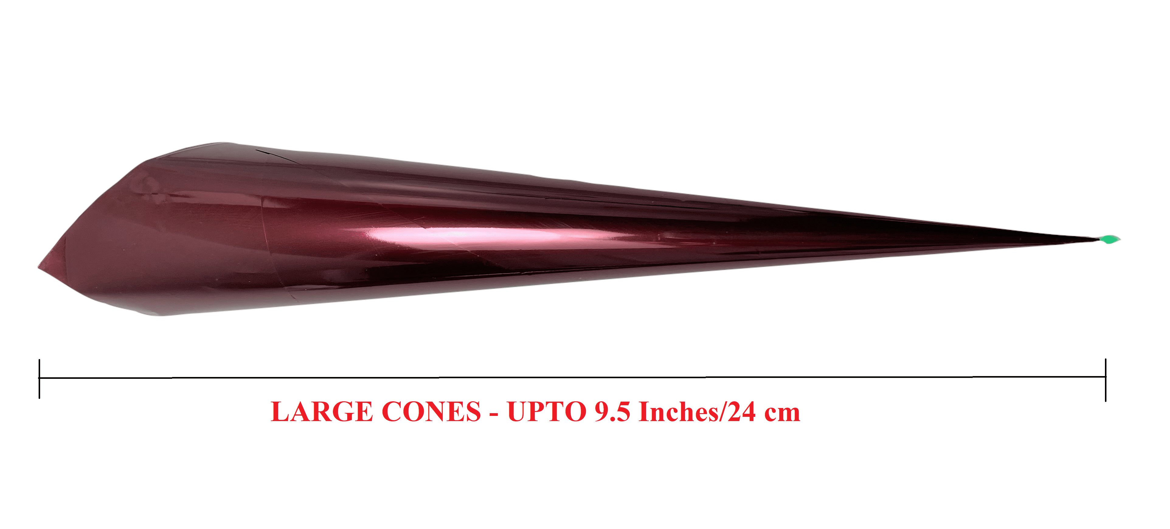 SaVvam Empty Pre-rolled henna cones, Handmade Rolled Mylar Cellophane Cones For Henna Paste, Temporary Tattoo, Jaqua Designs, Cake Icing, Cake Decoration - Large (6 EMPTY CONES)