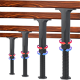 thumbnail image 3 of 8 Pcs Adjustable Bed Support Legs 5.9 to 11 Inches Bed Frame Support Legs for Bed Slats Bed Legs Replacement Bed Frame,8 * Adjustable Bed Support Legs 1 set * screws,Black, 3 of 9