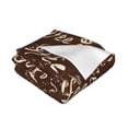 thumbnail image 3 of XMXT Flannel Throw Blanket for Couch, Retro Coffee Graffiti Bed Sofa Decor Blankets for Home Bedroom, 60 x 50 inches, 3 of 9