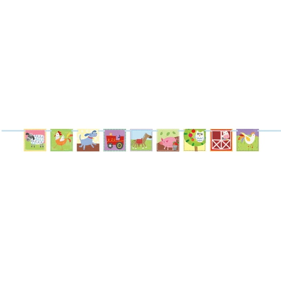 Unique Industries Assorted Colors Party Banner, 84" x 6"