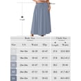 thumbnail image 6 of SHOWMALL Women's Plus Size High Waisted Maxi Skirts with Pockets, Gray Blue 3X Boho Flowy A-Line Long Skirt, Casual Summer Beach Skirt with Drawstring, 6 of 8