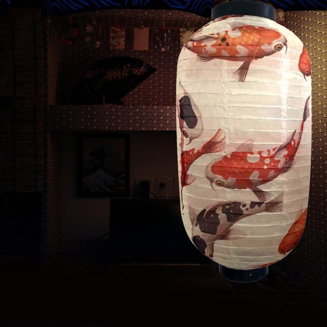 Tela de reemplazo de tela de linterna Tela de impresión de japonés para accesorios decorativos de decoración de de sushi Blanco 20x35cm BLESIY Linterna japonesa
