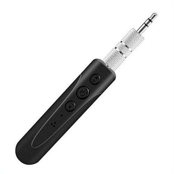 epacks Mini Bluetooth Receiver, Wireless 4.1 Receiver Aux Adapter, Hands-Free Car Kits 3.5mm Bluetooth Audio Jack Receiver w/Back Clip for Audio Stereo System Headphone Speaker (Black)