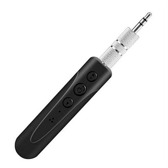 epacks Mini Bluetooth Receiver, Wireless 4.1 Receiver Aux Adapter, Hands-Free Car Kits 3.5mm Bluetooth Audio Jack Receiver w/Back Clip for Audio Stereo System Headphone Speaker (Black)