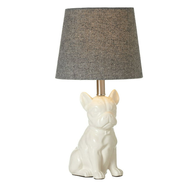 White And Black Pug Base Table Lamps, French Bulldog Lamp Target