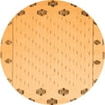thumbnail image 1 of Ahgly Company Indoor Round Solid Orange Modern Area Rugs, 4' Round, 1 of 4