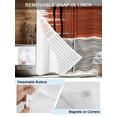 thumbnail image 5 of No Hook Shower Curtain with Snap-in Liner, Brown Striped Waterproof Fabric Bathroom Curtains, Farmhouse Stripes Modern Abstract Art Bath Curtains & Mesh Top Window Stand Up Stall 36"x72", 5 of 9