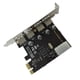 thumbnail image 4 of Injueey Tarjeta de expansión PCI-e USB 3.0 de 4 puertos PCI PCIe Adaptador de hub USB 3.0 4 puertos USB 3 0 PCI e PCIe 1x USB3 Cables de computadora, 4 of 6