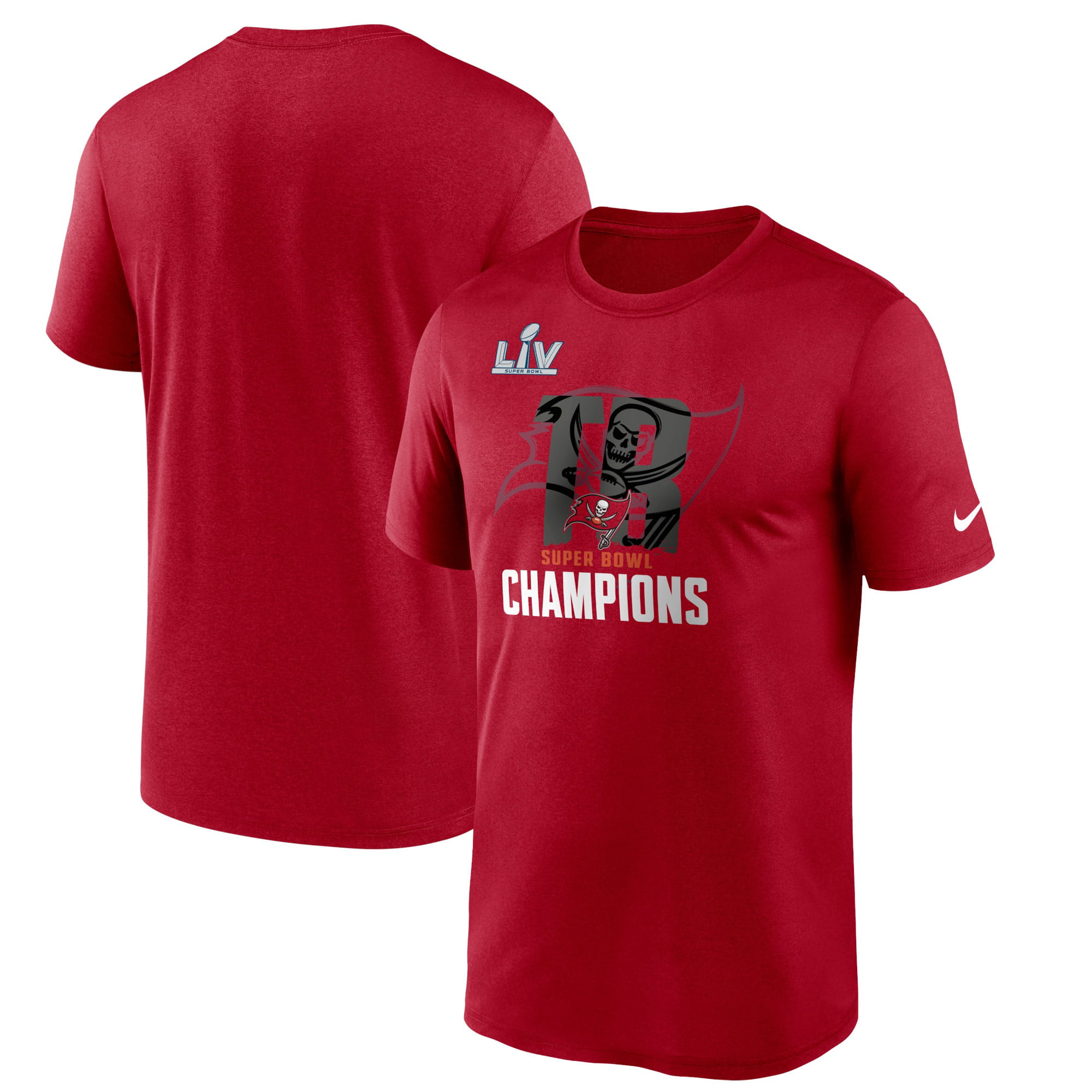 Men's Nike Red Tampa Bay Buccaneers Super Bowl LV Champions Local T-Shirt