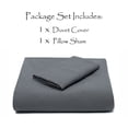 thumbnail image 3 of Chanasya Duvet Cover Twin Set Ultra Soft Solid 2-Piece Bedding - Luxurious Silky Soft Brushed Microfiber Comforter Cover Combo- Zipper Closure (1 Duvet Cover & 1 Pillow Sham) Graphite - Twin, 3 of 5