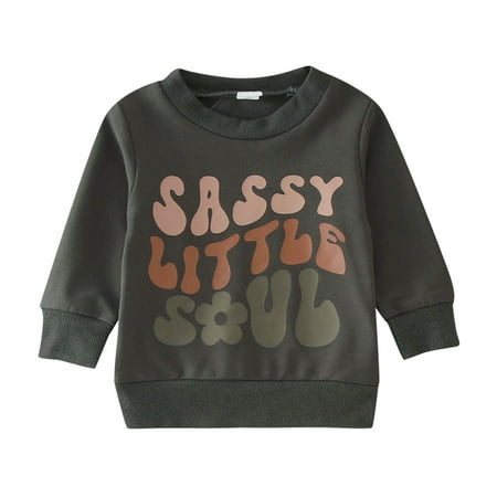 

ZMHEGW Sweatshirt Boys Long Sleeve Letter Prints T Shirt Pullover Tops Comfortable Skin Friendly Sports Sweatshirt Kids Boys