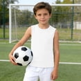 thumbnail image 2 of MDUKONU 2 Pack Boys Tank Tops Casual Sleeveless Crewneck Athletic Workout Tees Mesh Basketball Vest Basic Solid Undershirts Sizes 5-12 Years, 2 of 6