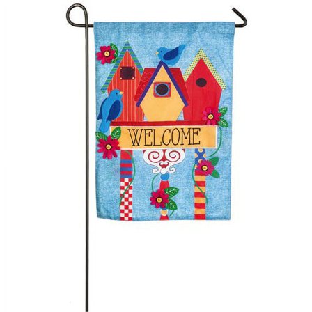 Evergreen Flag & Garden Birdhouse Welcome 2-Sided Polyester 1'6'' x 1'1'' Garden Flag