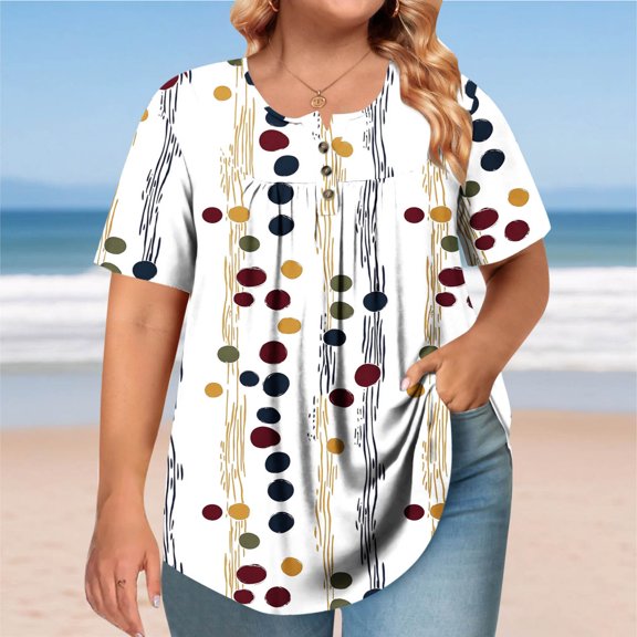 LiMoi Short Sleeve Shirts Women V Neck Tshirts Shirts Trendy Graphic T Shirts for Women 2026 Plus Size Tops New Arrivals