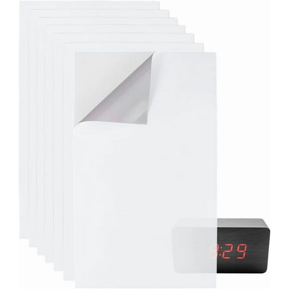 7 Sheets LED Light Blocking Stickers 6.7x3.9 Inch White Adhensive Light Filters Light Dimming Sheets Semi-Blackout LED Blackout Sticker