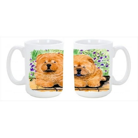 

Chow Chow Dishwasher Safe Microwavable Ceramic Coffee Mug 15 oz.