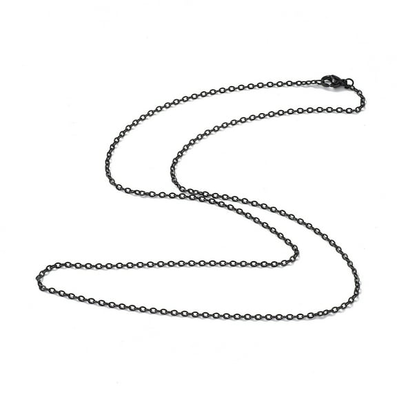 304 Stainless Steel Cable Chain Necklace for Men Women Gunmetal 23.62 inch(60cm)