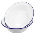 thumbnail image 6 of NIYANGLE Restaurant Enamelware Soup Bowls White 2Pcs, 6 of 8