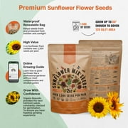Sunflower Mix Seeds Pack 2 oz – 2,500+ Non-GMO Heirloom Seeds for Planting Indoors & Outdoors – Resealable Bag, High Germination, Pollinator-Friendly Wildflowers – USA Grown