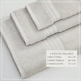thumbnail image 4 of Great Bay Home Quick-Dry 100% Cotton 6 Piece Towel Set, Light Grey., 4 of 6