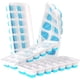 thumbnail image 1 of Bandejas para cubitos de hielo, paquete de 4, silicona de fácil liberación y 14 bandejas flexibles para cubitos de hielo con tapa extraíble resistente a derrames, bandejas de hielo apilables con, 1 of 8