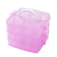 thumbnail image 1 of xiaxaixu Boîte de Rangement en Plastique à 3 Couches 18 Compartiments Contenant pour Bijoux, 1 of 6