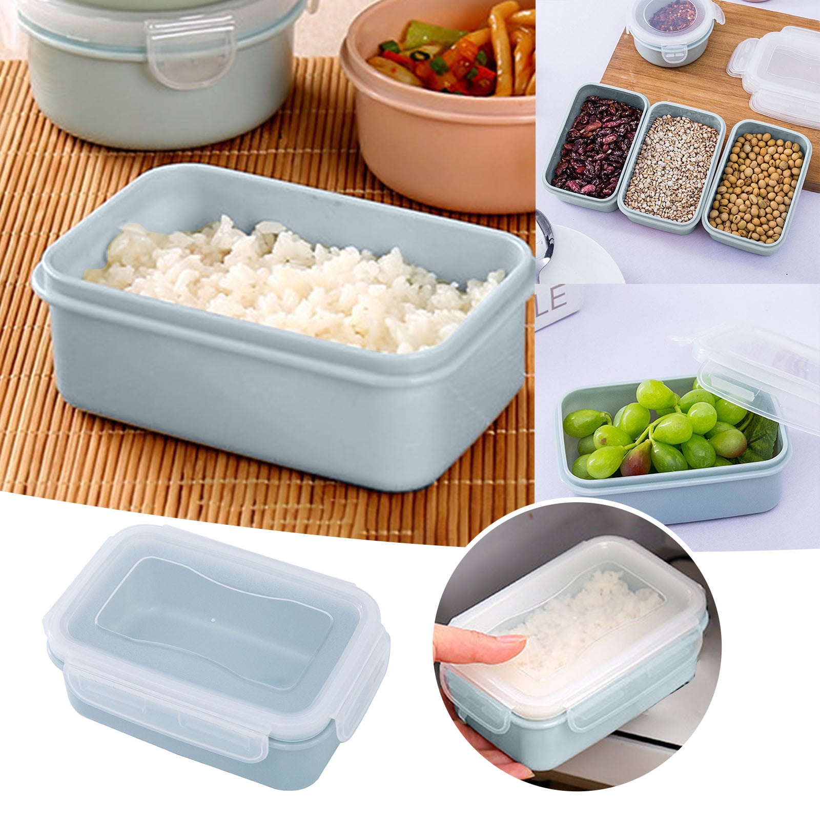 simple refrigerator preservation box small lunch box kitchen lunch box  storage box sealed box for lunch kitchen arrangement laundry organizers and